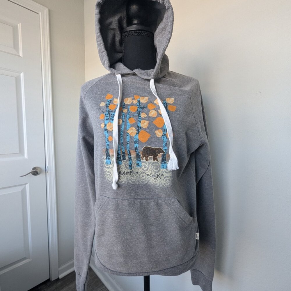 Blue 84 hoodie kodiak alaska women's small grey lightweight